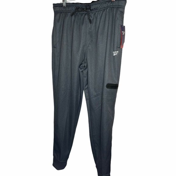 Reebok Joggers Mens L Ebony Heather 
